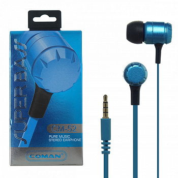 Наушники-вкладыши Coman CM-52 Blue